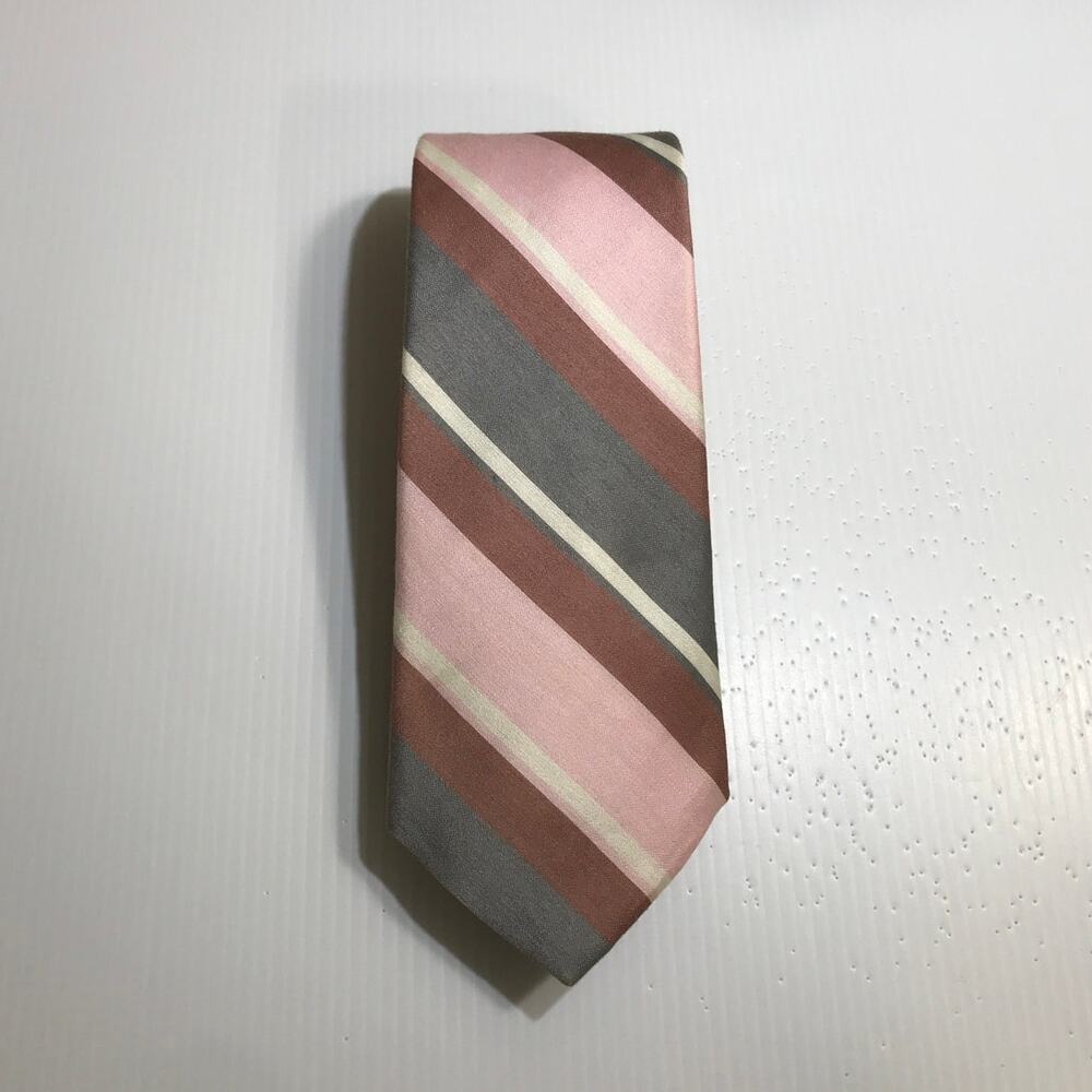 The Sovereign Tailored by Barry Vintage Silk Diagonal Striped Preppy Necktie 58”